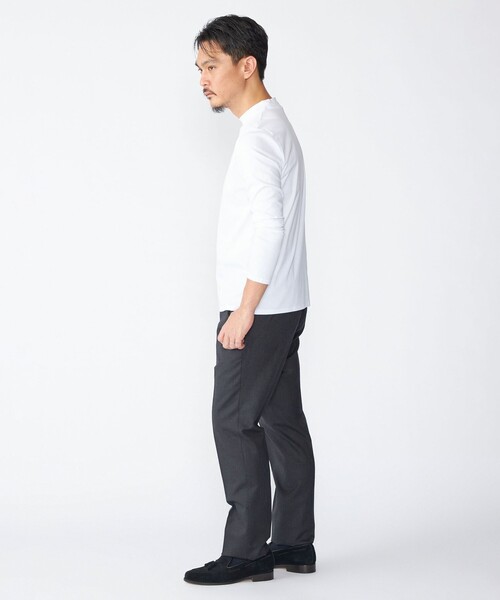 SHIPS（シップス）の「SHIPS: ALBINI モックネック ロングスリーブ Tシャツ（Tシャツ/カットソー・メンズ・ネイビー/ホワイト/ブラック/ダークブルー・MEDIUM/LARGE/SMALL/X-LARGE）」の22枚目の写真