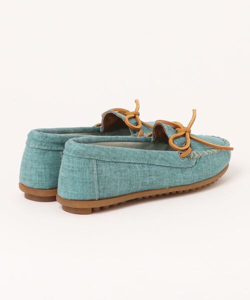 Minnetonka（ミネトンカ）の「【W】【it】【IW5】【MINNETONKA】モカシン キャンバス モック CANVAS MOC（モカシン/デッキシューズ・レディース・ライトブルー・US5/US5.5）」の2枚目の写真