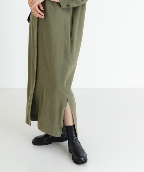 URBAN RESEARCH（アーバンリサーチ）の「オープンカラーシャツワンピース（ワンピース・レディース・チャコールグレー/カーキ・FREE）」の8枚目の写真