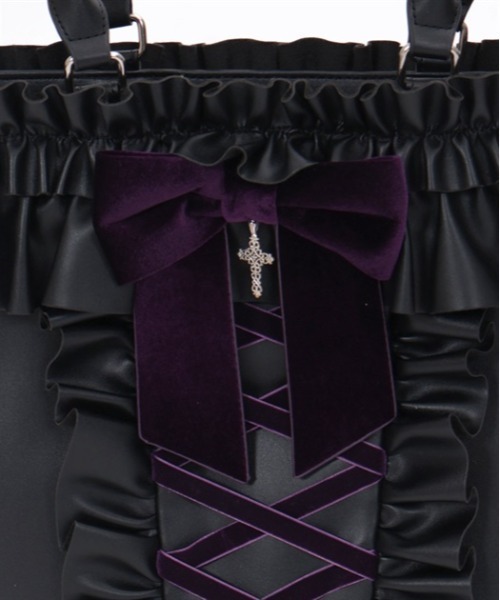 axes femme POETIQUE(アクシーズファムポエティック)の「レースアップフリルバッグ(トートバッグ・レディース・A/B・FREE)」の11枚目の写真