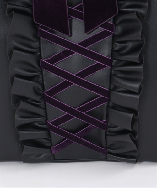 axes femme POETIQUE(アクシーズファムポエティック)の「レースアップフリルバッグ(トートバッグ・レディース・A/B・FREE)」の3枚目の写真