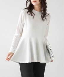 La-gemme | エンボスペプラムフレアトップス(Tシャツ/カットソー)