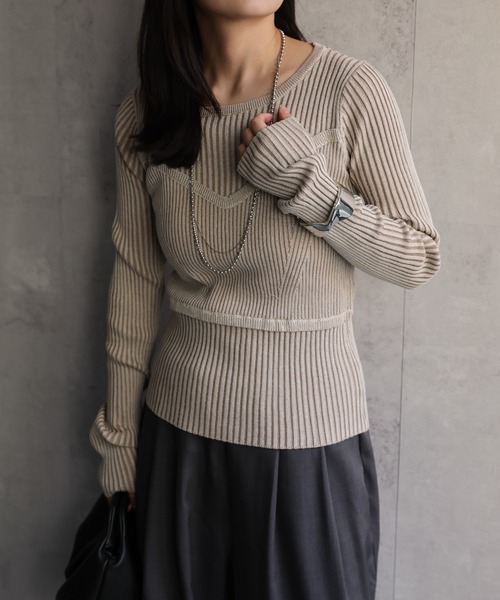 【TODAYFUL】リブニットビスチェ/Cグレー 楽天市場】ビスチェ（ブランドトゥデイフル）（ニット・セーター