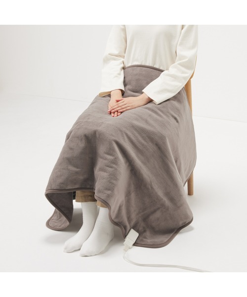 無印良品（ムジルシリョウヒン）の「羽織れる電気ブランケット（生活家電・メンズ・チャコール/ダークベージュ/スモークピンク・FREE）」の17枚目の写真