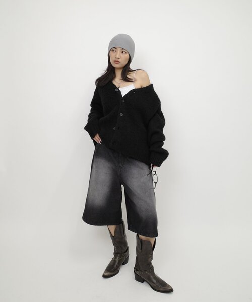 美品【who's who gallery】モヘアカーディガン 黒 完売品 wwg 美品【who's who gallery】モヘアカーディガン 黒 完売品 wwg 美