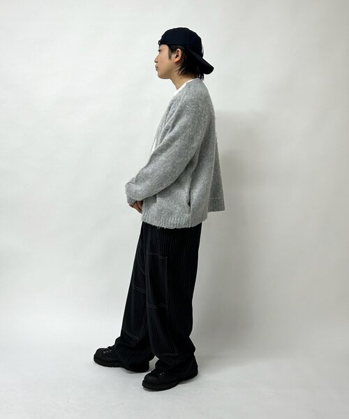 WHO'S WHO gallery(フーズフーギャラリー)の「【UNISEX/ユニセックス】KOOKY'Nモヘアライクカーディガン(カーディガン/ボレロ・レディース・チャコールグレー/ブラック/ブラウン/グレー/サックスブルー/マスタード・MEDIUM/LARGE)」の18枚目の写真