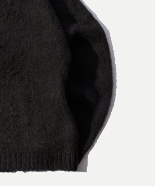 美品【who's who gallery】モヘアカーディガン 黒 完売品 wwg セール】【UNISEX/ユニセックス】KOOKY'Nモヘアライク