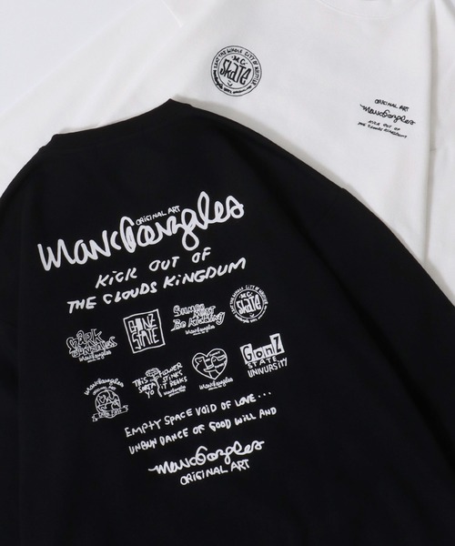 Mark Gonzales（マーク・ゴンザレス）の「MARK GONZALES ARTWORK COLLECTION/マークゴンザレス 別注 ワンポイント刺繍 バックプリント 袖プリント オーバーサイズ 裏起毛 トレーナー スウェット レディース メンズ（スウェット・メンズ・アッシュグレー/ブラック系その他/ホワイト系その他2/ブラック/グレー系その他/ブラック系その他2/グレー系その他2/ホワイト/ホワイト系その他/ブラック系その他3/ホワイト系その他3/ブラック系その他4/ホワイト系その他4・M/L/XL）」の8枚目の写真