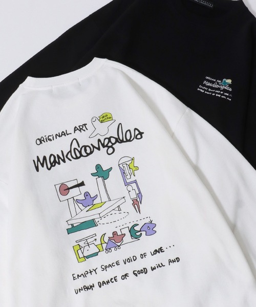 Mark Gonzales（マーク・ゴンザレス）の「MARK GONZALES ARTWORK COLLECTION/マークゴンザレス 別注 ワンポイント刺繍 バックプリント 袖プリント オーバーサイズ 裏起毛 トレーナー スウェット レディース メンズ（スウェット・メンズ・アッシュグレー/ブラック系その他/ホワイト系その他2/ブラック/グレー系その他/ブラック系その他2/グレー系その他2/ホワイト/ホワイト系その他/ブラック系その他3/ホワイト系その他3/ブラック系その他4/ホワイト系その他4・M/L/XL）」の2枚目の写真