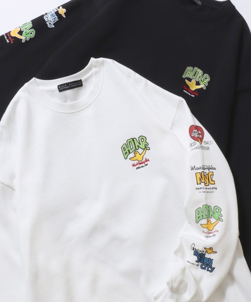 Mark Gonzales（マーク・ゴンザレス）の「MARK GONZALES ARTWORK COLLECTION/マークゴンザレス 別注 ワンポイント刺繍 バックプリント 袖プリント オーバーサイズ 裏起毛 トレーナー スウェット レディース メンズ（スウェット・メンズ・アッシュグレー/ブラック系その他/ホワイト系その他2/ブラック/グレー系その他/ブラック系その他2/グレー系その他2/ホワイト/ホワイト系その他/ブラック系その他3/ホワイト系その他3/ブラック系その他4/ホワイト系その他4・M/L/XL）」の6枚目の写真