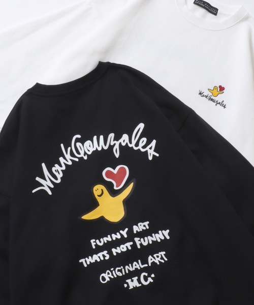Mark Gonzales（マーク・ゴンザレス）の「MARK GONZALES ARTWORK COLLECTION/マークゴンザレス 別注 ワンポイント刺繍 バックプリント 袖プリント オーバーサイズ 裏起毛 トレーナー スウェット レディース メンズ（スウェット・メンズ・アッシュグレー/ブラック系その他/ホワイト系その他2/ブラック/グレー系その他/ブラック系その他2/グレー系その他2/ホワイト/ホワイト系その他/ブラック系その他3/ホワイト系その他3/ブラック系その他4/ホワイト系その他4・M/L/XL）」の10枚目の写真