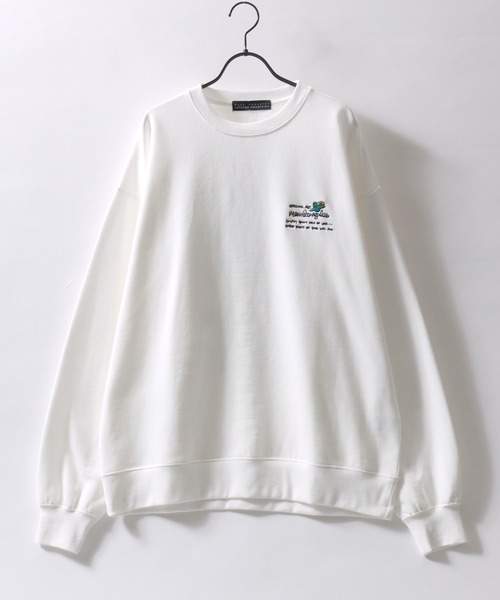 Mark Gonzales（マーク・ゴンザレス）の「MARK GONZALES ARTWORK COLLECTION/マークゴンザレス 別注 ワンポイント刺繍 バックプリント 袖プリント オーバーサイズ 裏起毛 トレーナー スウェット レディース メンズ（スウェット・メンズ・アッシュグレー/ブラック系その他/ホワイト系その他2/ブラック/グレー系その他/ブラック系その他2/グレー系その他2/ホワイト/ホワイト系その他/ブラック系その他3/ホワイト系その他3/ブラック系その他4/ホワイト系その他4・M/L/XL）」の14枚目の写真