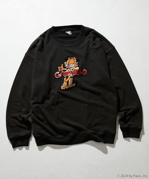 【美品】LOUNGE LIZARD フロッキーロゴプリント スウェット フロッキープリントスウェット(130 ネイビー): トップス｜Right