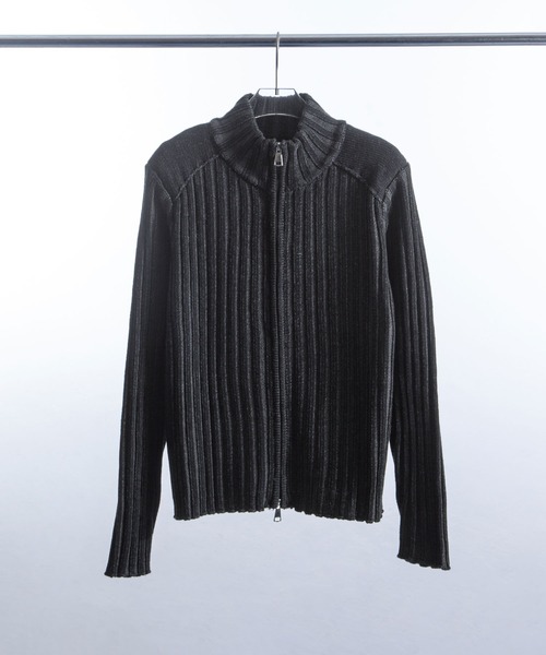 ZIP FIVE -White Line-(ジップファイブホワイトライン)の「【White Line】 コントラスト ドライバーズ ニット(ニット/セーター・メンズ・ブラウン/ブラック/グレー・MEDIUM/LARGE/X-LARGE)」の20枚目の写真