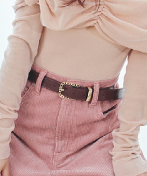 LILY BROWN(リリーブラウン)の「チェーンバックルベルト(ベルト・レディース・ブラック/ワインレッド/ブラウン・FREE)」の3枚目の写真