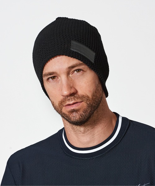 ACANTHUS(アカンサス)の「ACANTHUS:Mesh Back Pool Knit Cap(ニットキャップ/ビーニー・メンズ・ブラック/グレー・FREE)」の2枚目の写真