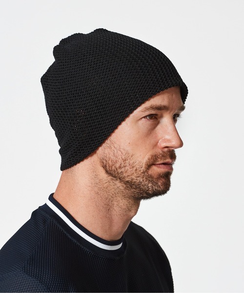 ACANTHUS(アカンサス)の「ACANTHUS:Mesh Back Pool Knit Cap(ニットキャップ/ビーニー・メンズ・ブラック/グレー・FREE)」の6枚目の写真