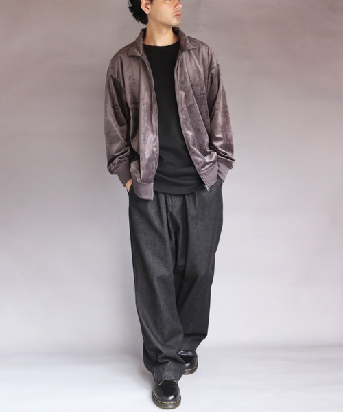 ８(eight)（エイト）の「ベロア切替トラックジャケット（ブルゾン・メンズ・スミクロ/グリーン系その他/ブラック/ナチュラル・MEDIUM/X-LARGE/LARGE）」の16枚目の写真