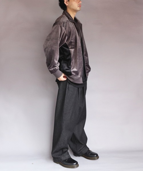 ８(eight)（エイト）の「ベロア切替トラックジャケット（ブルゾン・メンズ・スミクロ/グリーン系その他/ブラック/ナチュラル・MEDIUM/X-LARGE/LARGE）」の19枚目の写真