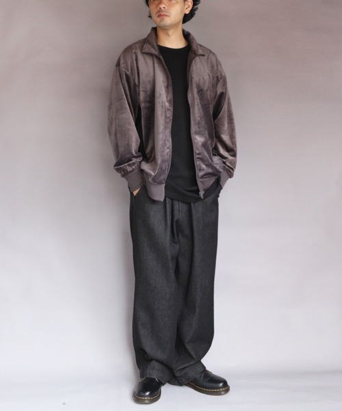 ８(eight)（エイト）の「ベロア切替トラックジャケット（ブルゾン・メンズ・スミクロ/グリーン系その他/ブラック/ナチュラル・MEDIUM/X-LARGE/LARGE）」の20枚目の写真