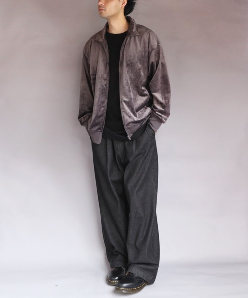 ８(eight)（エイト）の「ベロア切替トラックジャケット（ブルゾン・メンズ・スミクロ/グリーン系その他/ブラック/ナチュラル・MEDIUM/X-LARGE/LARGE）」の21枚目の写真