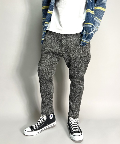 BEATJIVE(ビートジャイブ)の「ミックスニット テーパードパンツ ジョガーパンツ スウェット パンツ イージーパンツ 裏起毛 メンズ(スウェットパンツ・メンズ・グレー/ダークグレー/ライトグレー・2/3)」の3枚目の写真