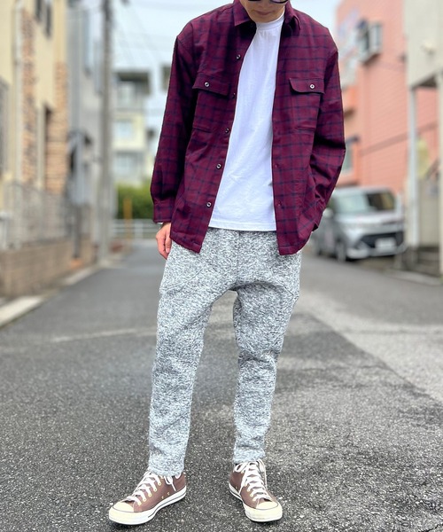 BEATJIVE(ビートジャイブ)の「ミックスニット テーパードパンツ ジョガーパンツ スウェット パンツ イージーパンツ 裏起毛 メンズ(スウェットパンツ・メンズ・グレー/ダークグレー/ライトグレー・2/3)」の7枚目の写真