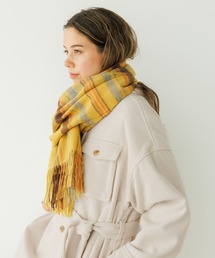 BAYFLOW | [ウール100％であったか]ウールチェックマフラー(マフラー)