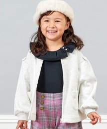 KP(ケーピー)のスカラップポケット裏シャギージップアップ(90〜140)(その他トップス)