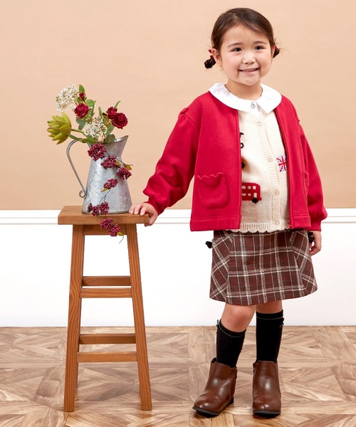 KP（ケーピー）の「スカラップポケット裏シャギージップアップ(90～140)（その他トップス・キッズ・レッド/ブラック/オートミール・90cm/100cm/110cm/120cm/130cm/140cm）」の6枚目の写真