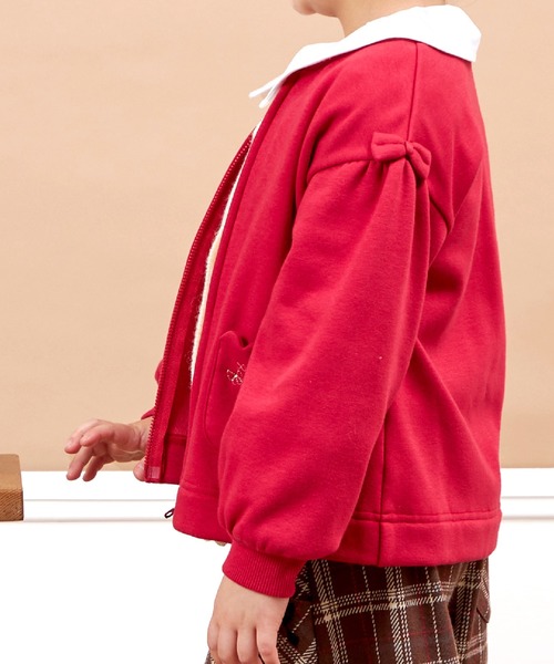 KP（ケーピー）の「スカラップポケット裏シャギージップアップ(90～140)（その他トップス・キッズ・レッド/ブラック/オートミール・90cm/100cm/110cm/120cm/130cm/140cm）」の10枚目の写真