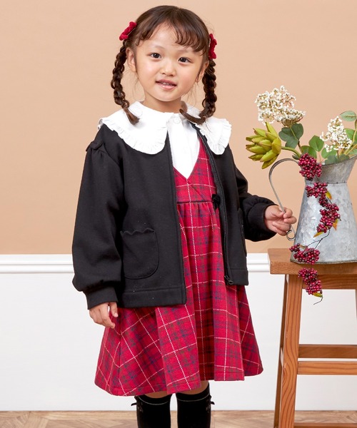 KP（ケーピー）の「スカラップポケット裏シャギージップアップ(90～140)（その他トップス・キッズ・レッド/ブラック/オートミール・90cm/100cm/110cm/120cm/130cm/140cm）」の14枚目の写真