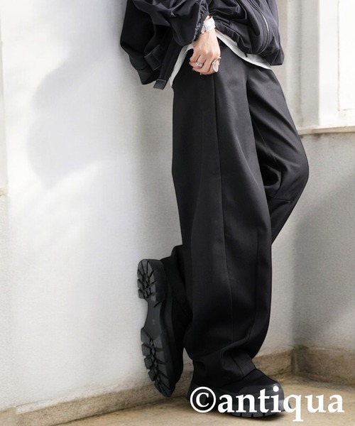 antiqua(アンティカ)の「カーブパンツ(その他パンツ・レディース・グリーン系その他/グレー/ブラック・R/P)」の2枚目の写真