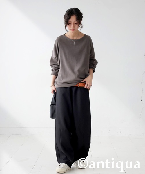 antiqua(アンティカ)の「カーブパンツ(その他パンツ・レディース・グリーン系その他/グレー/ブラック・R/P)」の7枚目の写真