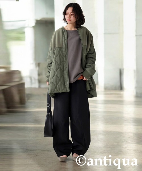 antiqua(アンティカ)の「カーブパンツ(その他パンツ・レディース・グリーン系その他/グレー/ブラック・R/P)」の8枚目の写真