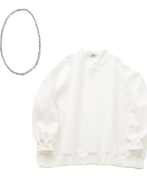 GLAZOS(グラソス)の「【大人向けサイズあり】【あったか】裏起毛・ネックレス付きトレーナー(スウェット・キッズ・ブラック/ホワイト・S/M/L/LL)」の8枚目の写真