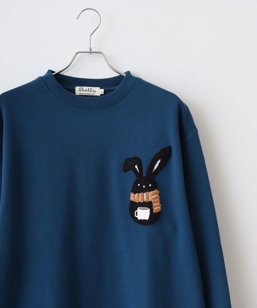 FUNALIVE（ファンアライブ）の「SHABBY シャビ 裏毛クルーネックスウェット unisex（スウェット・メンズ・ブラウン/グリーン/ホワイト系その他/ブラック/グレー系その他/ブラウン系その他/グレー/ホワイト系その他2/アイボリー・L/S/XL/M）」の9枚目の写真