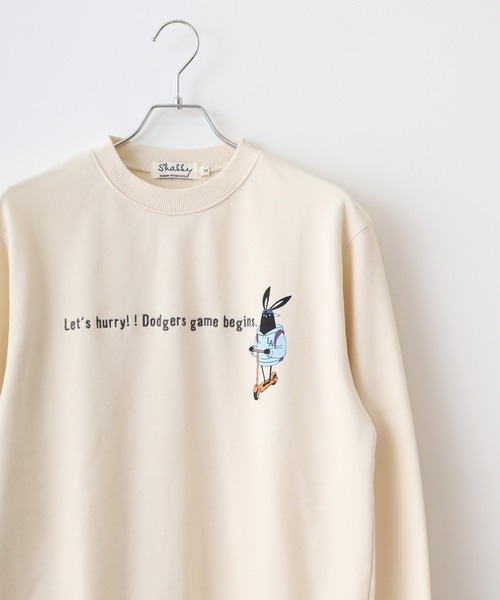 FUNALIVE（ファンアライブ）の「SHABBY シャビ 裏毛クルーネックスウェット unisex（スウェット・メンズ・ブラウン/グリーン/ホワイト系その他/ブラック/グレー系その他/ブラウン系その他/グレー/ホワイト系その他2/アイボリー・L/S/XL/M）」の4枚目の写真