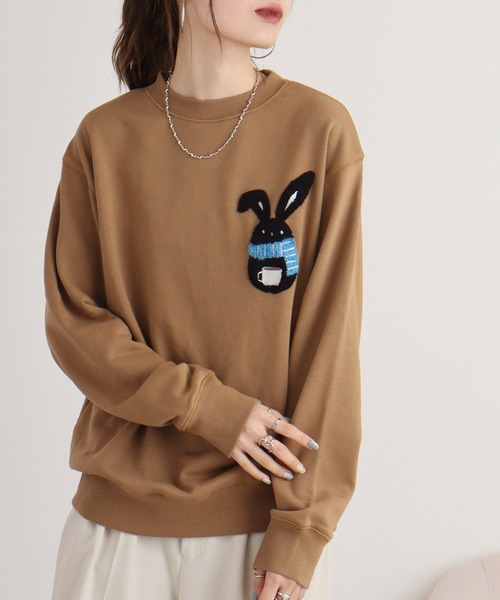 FUNALIVE（ファンアライブ）の「SHABBY シャビ 裏毛クルーネックスウェット unisex（スウェット・メンズ・ブラウン/グリーン/ホワイト系その他/ブラック/グレー系その他/ブラウン系その他/グレー/ホワイト系その他2/アイボリー・L/S/XL/M）」の17枚目の写真