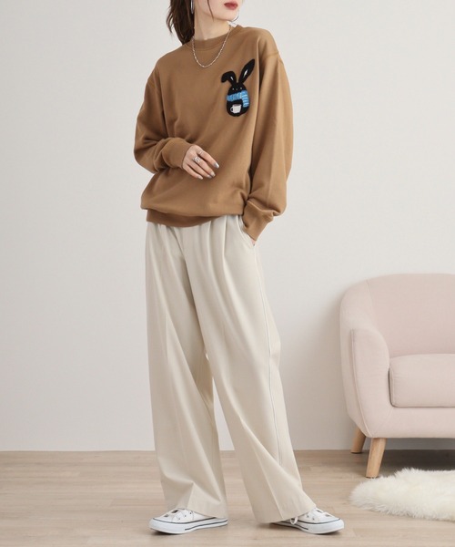 FUNALIVE（ファンアライブ）の「SHABBY シャビ 裏毛クルーネックスウェット unisex（スウェット・メンズ・ブラウン/グリーン/ホワイト系その他/ブラック/グレー系その他/ブラウン系その他/グレー/ホワイト系その他2/アイボリー・L/S/XL/M）」の19枚目の写真