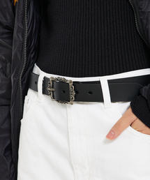 ABAHOUSE | Vintage buckle black belt/ビンテージバックルベルト/ユニセックス(ベルト)