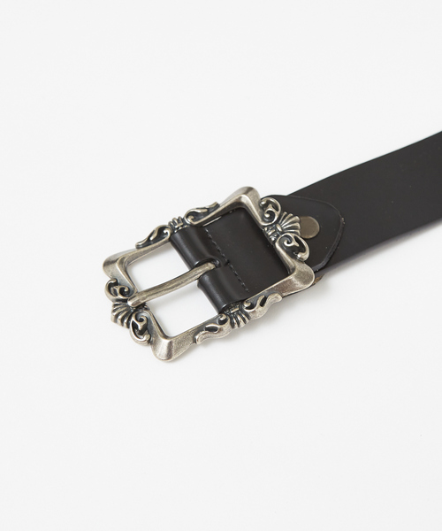 ABAHOUSE（アバハウス）の「Vintage buckle black belt/ビンテージバックルベルト/ユニセックス（ベルト・メンズ・ブラック・フリー）」の8枚目の写真