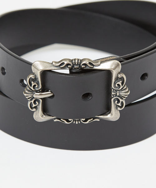 ABAHOUSE（アバハウス）の「Vintage buckle black belt/ビンテージバックルベルト/ユニセックス（ベルト・メンズ・ブラック・フリー）」の10枚目の写真