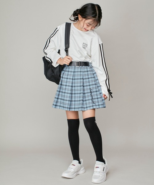 JENNI love（ジェニィラブ）の「そでラインリボンロング丈ロンT（Tシャツ/カットソー・キッズ・オフホワイト/チャコールグレー・130cm/140cm/150cm/160cm）」の15枚目の写真