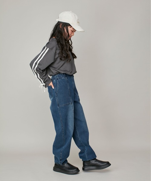 JENNI love（ジェニィラブ）の「そでラインリボンロング丈ロンT（Tシャツ/カットソー・キッズ・オフホワイト/チャコールグレー・130cm/140cm/150cm/160cm）」の20枚目の写真