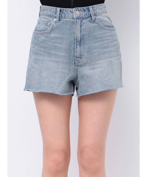 EVRIS(エヴリス)の「BASICデニムハイウエストショートパンツ(デニムパンツ・レディース・ブルー/ブラック・SMALL/MEDIUM)」の15枚目の写真