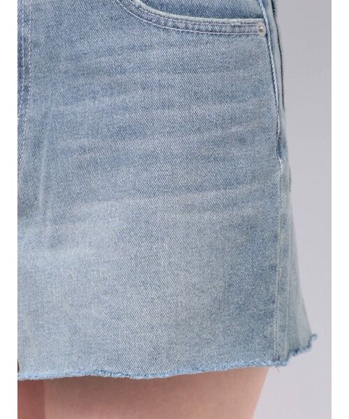 EVRIS(エヴリス)の「BASICデニムハイウエストショートパンツ(デニムパンツ・レディース・ブルー/ブラック・SMALL/MEDIUM)」の9枚目の写真