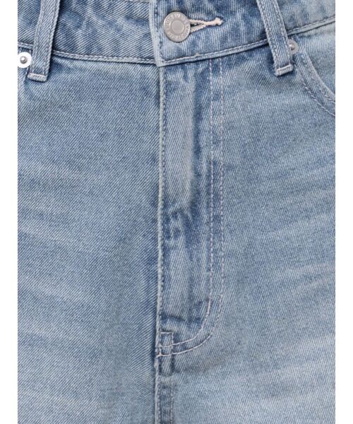 EVRIS(エヴリス)の「BASICデニムハイウエストショートパンツ(デニムパンツ・レディース・ブルー/ブラック・SMALL/MEDIUM)」の5枚目の写真