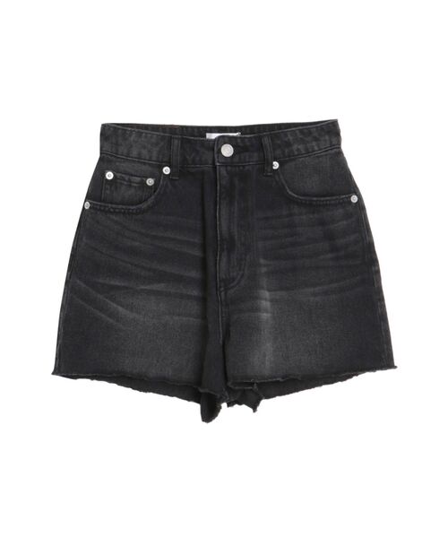EVRIS(エヴリス)の「BASICデニムハイウエストショートパンツ(デニムパンツ・レディース・ブルー/ブラック・SMALL/MEDIUM)」の4枚目の写真