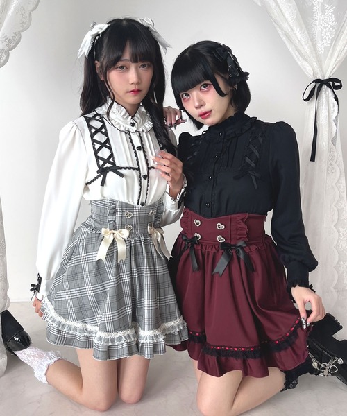 ハートリボンビジューフリルスカート（スカート）｜DearMyLove